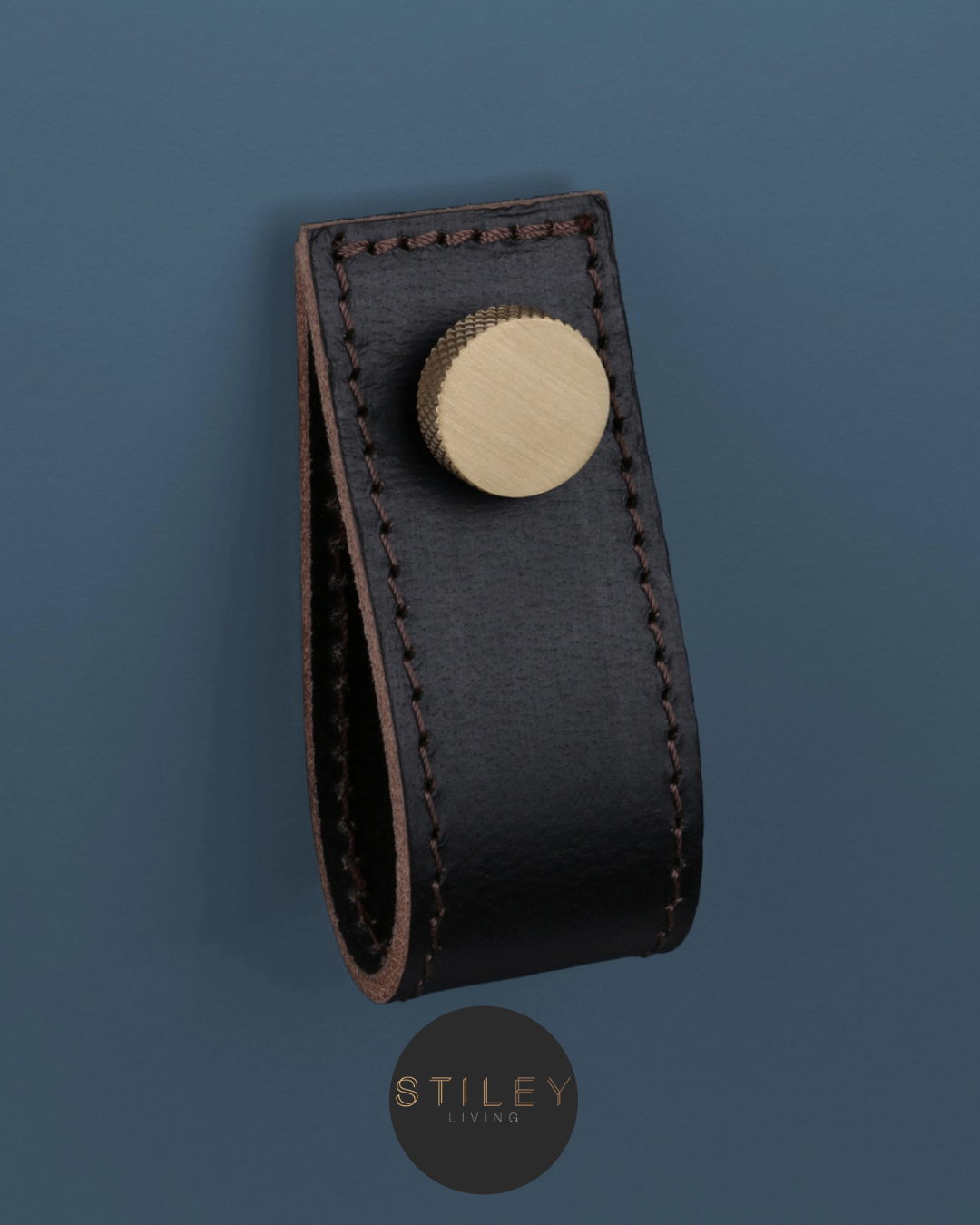 Leather pull Leather pull on a blue background